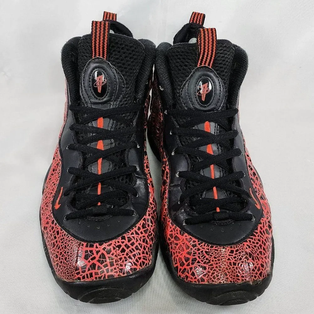 Nike Little Posite One Premium‎ Black Bright Crimson Red Shoe 644791-012 Size 6Y